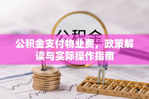 荔城公积金支付物业费，政策解读与实际操作指南