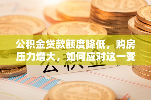 荔城公积金贷款额度降低，购房压力增大，如何应对这一变化？