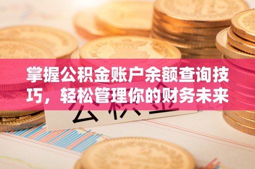 荔城掌握公积金账户余额查询技巧，轻松管理你的财务未来