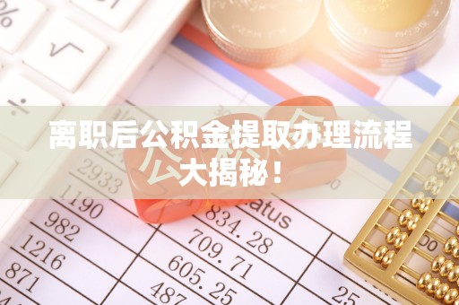 荔城离职后公积金提取办理流程大揭秘！