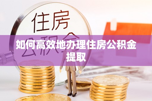 荔城如何高效地办理住房公积金提取